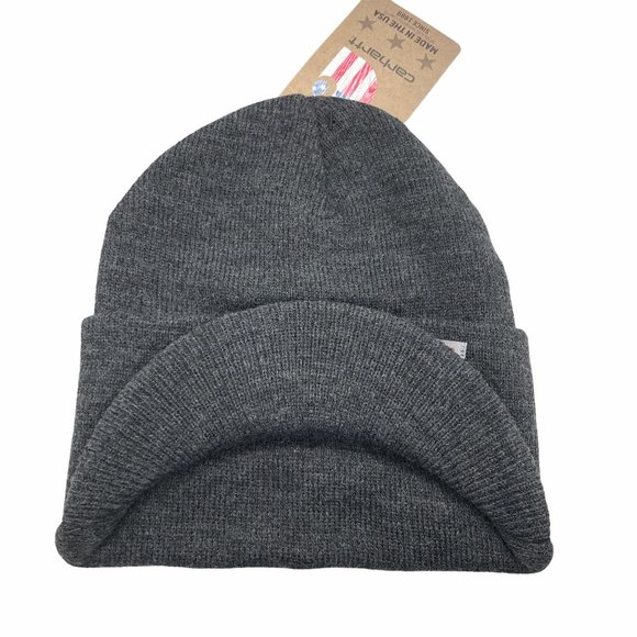CARHARTT Gray Knit Hat with Visor LAST ONE